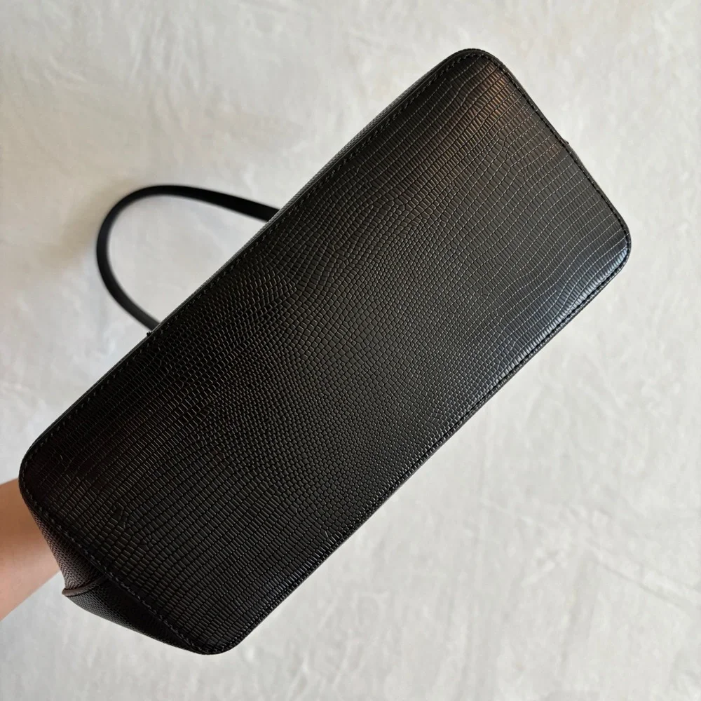 Ted Baker Black leather pebble‎ Textured Delma shopper Tote Bag